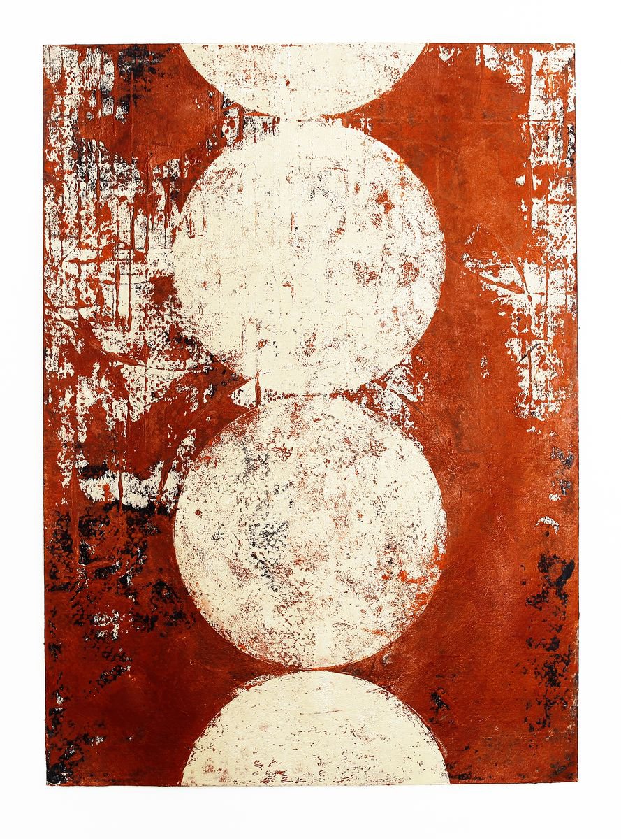 Abstract Acrylic Painting By Petr Strnad, 20 X 28", Through Iii., Original Artwork