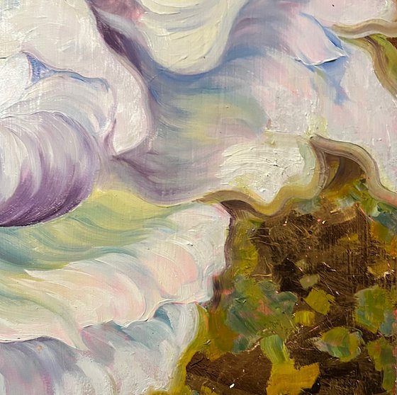 Embrace- Peony Flower Painting