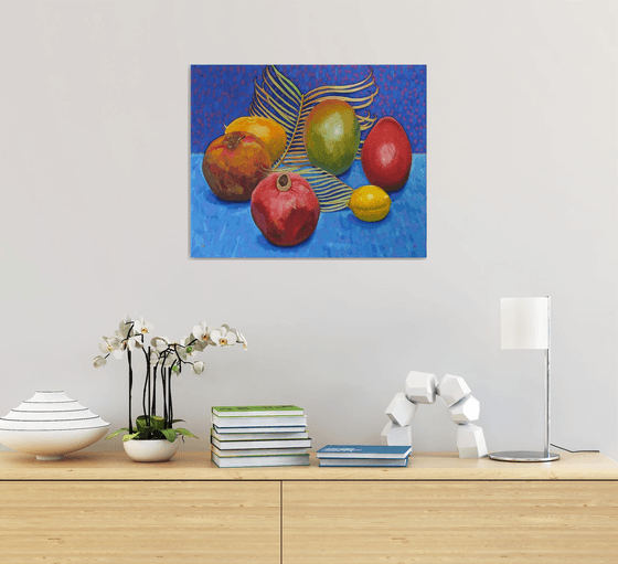 Fruit and Palm Leaf