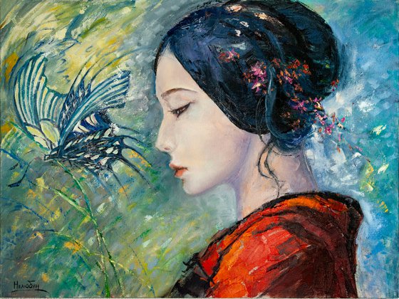 "Tenderness" , Japanese, Geisha