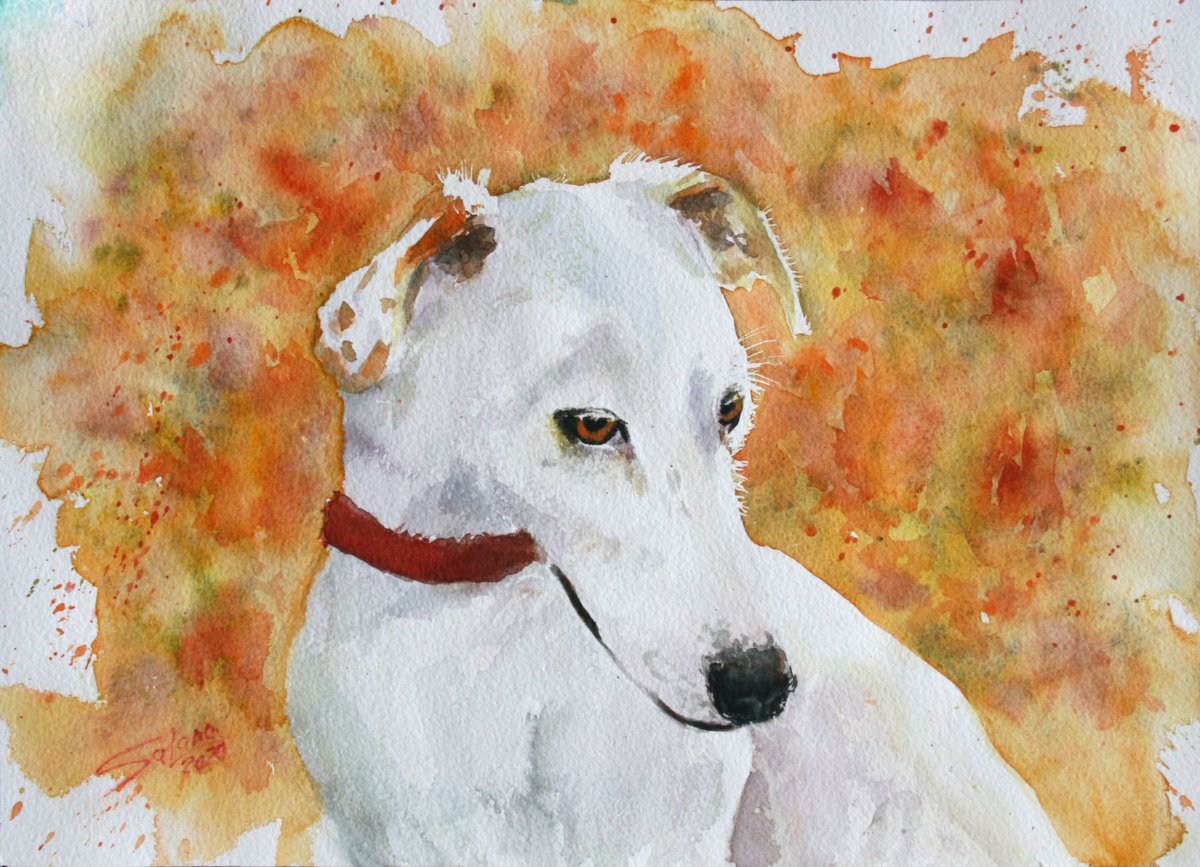 Salana Art / Svetlana Samovarova | Original  Watercolour | Autumn Walk | 36 X 26Cm | Artwork For Sale On Artfinder