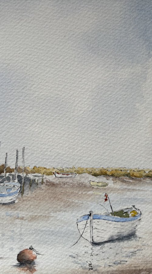 Low tide at Blakeney Cut by Noel Sawyer