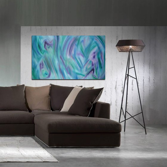 Dim, 50x80 cm, Original abstract painting, oil on canvas,