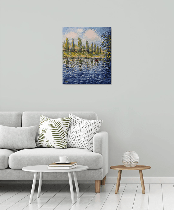 Poplars by the river