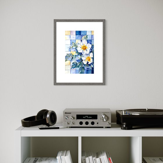 White Cistus Flowers