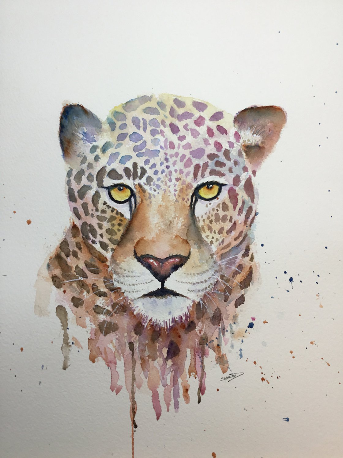 Leopard Watercolour by Sabrina's Art
