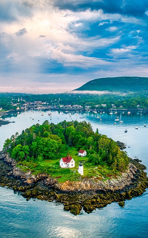 Curtis Island Light, Camden Harbor by Francois de Melogue