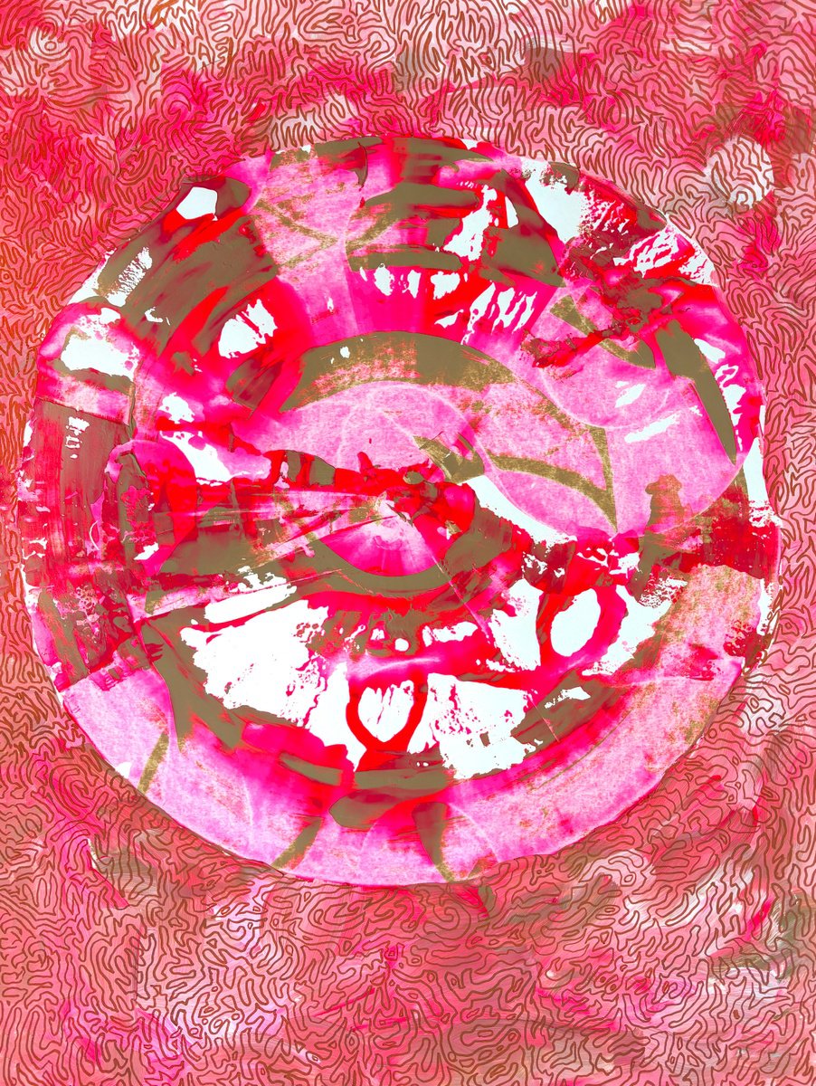 Abstract Ink Drawing , Planet P.neon X3 By Sumit Mehndiratta, 22 X 30, Artwork For Sale On Artfinder