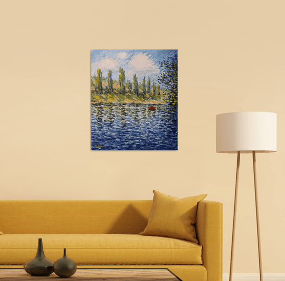 Poplars by the river