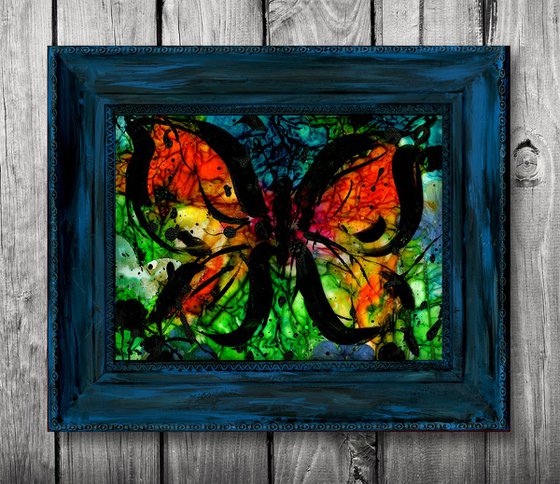 Butterfly Beauty 4 - Framed Mixed media art by Kathy Morton Stanion