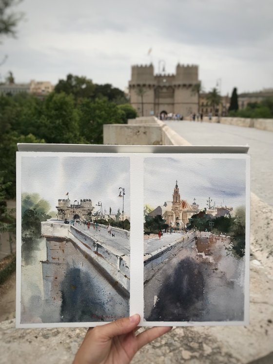 Serrans Bridge Views(Diptych)