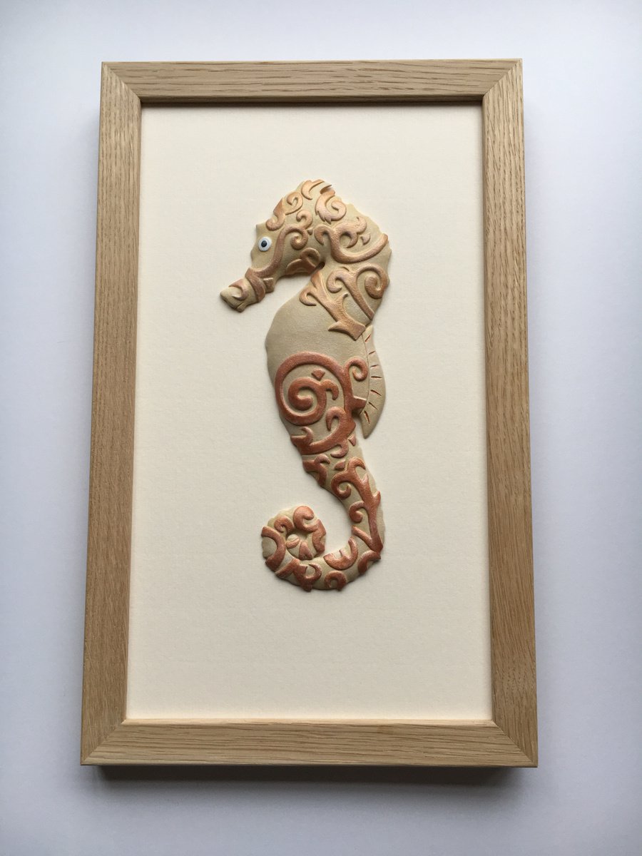 Sand Seahorse (Left Facing) by Stephanie Floyd