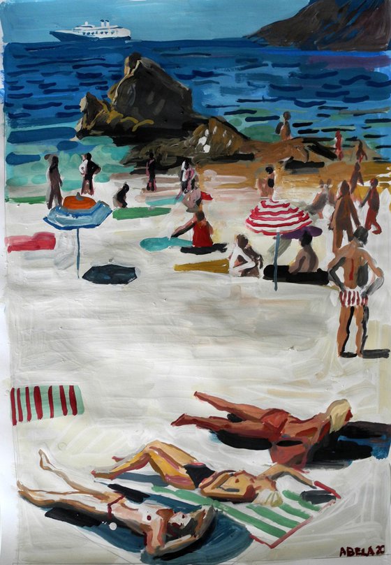 Mediterranean beach scene 2