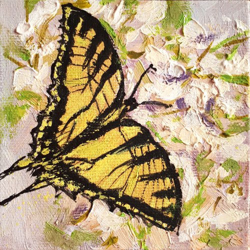 Butterfly... / FROM MY A SERIES OF MINI WORKS / ORIGINAL OIL PAINTING by Salana Art Gallery