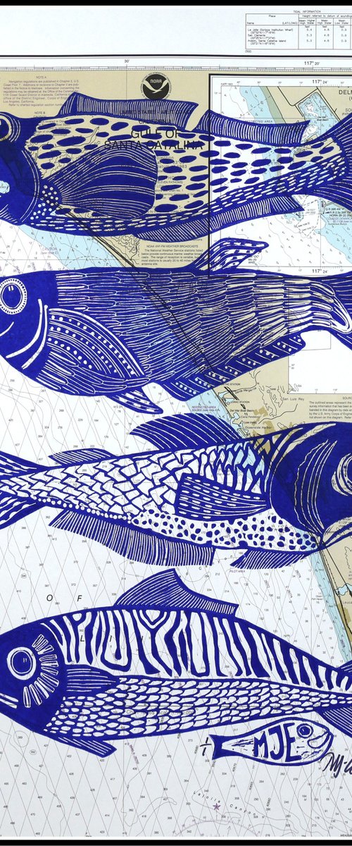 Four Fish on the California coast by Mariann Johansen-Ellis