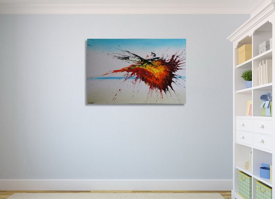 Right Into The Blaze (Spirits Of Skies 096080) (120 x 80 cm) XXL (48 x 32 inches)