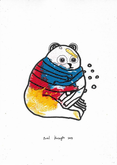 Cartoon panda by Pavel Kuragin
