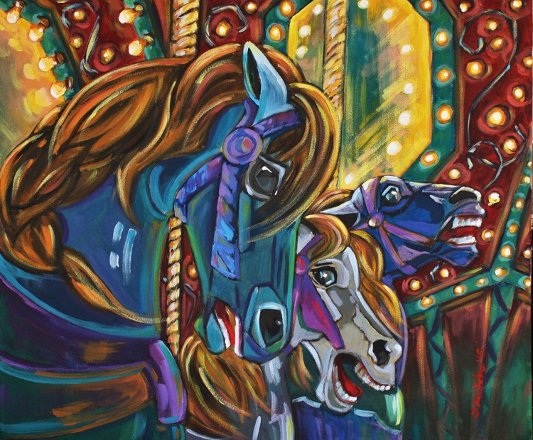Carousel Horses By Joanna Plenzler Artfinder