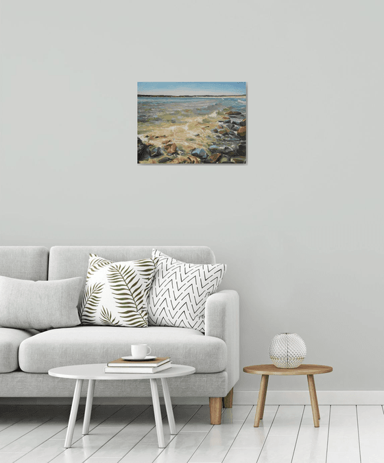 Sunny surf, (18x24x1.5'')