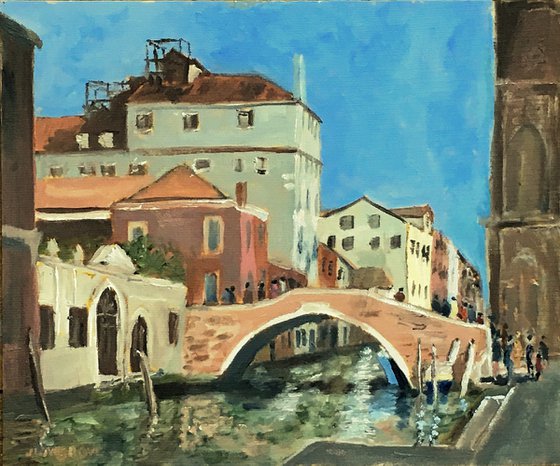Campo San Giovanni, Venice an original oil painting