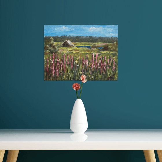 Landscape with flowers