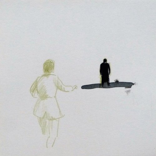 Wait for me !, 15x15 cm by Frederic Belaubre