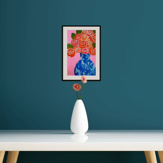 Roses in a Chinese Vase III