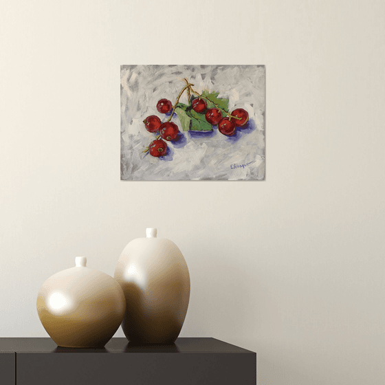 Red currant, berries still life