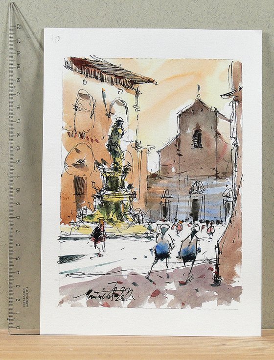 Bologna, Watercolor Art