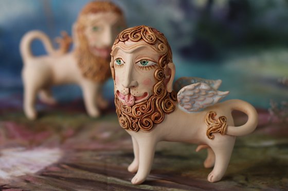 Pair of guardian Lions.