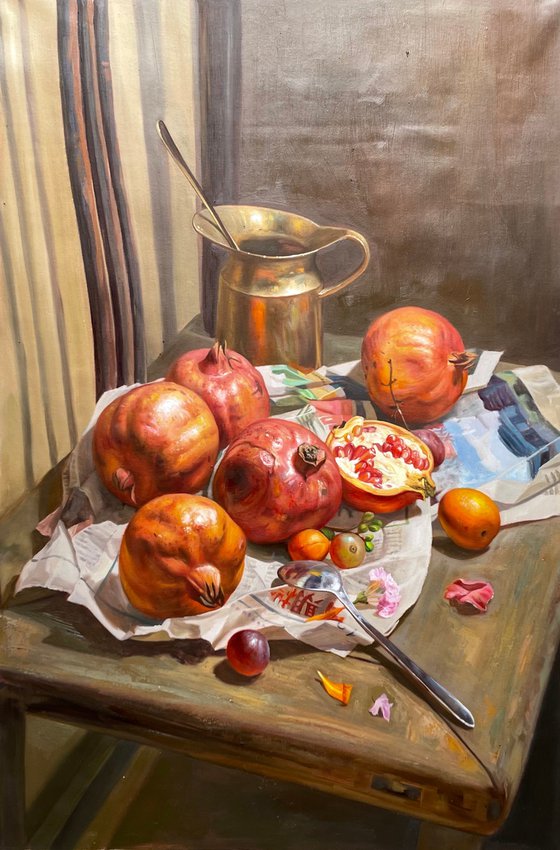 Still life:pomegranates c211