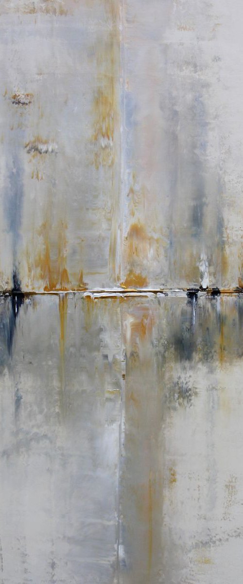Abstract Black White Silver Gold Series I by Robert Lynn