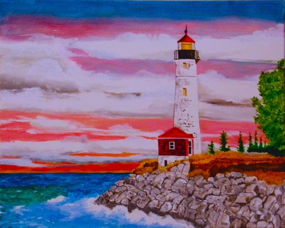 Lighthouse on the rocks