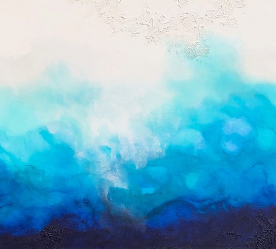 pacific in petrol and blues  (160 x 70 cm) Dee Brown