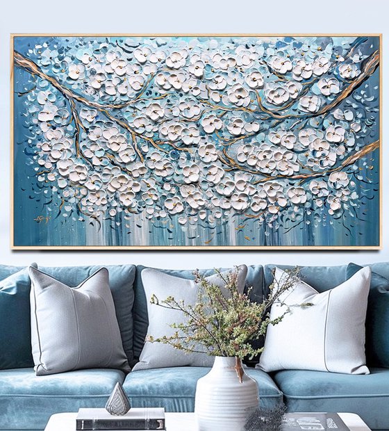 Blue Sakura Branches