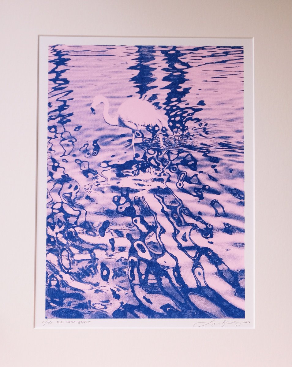 Animal Screenprint By Lene Bladbjerg, 16 X 20", The Ripple Effect, Original Artwork