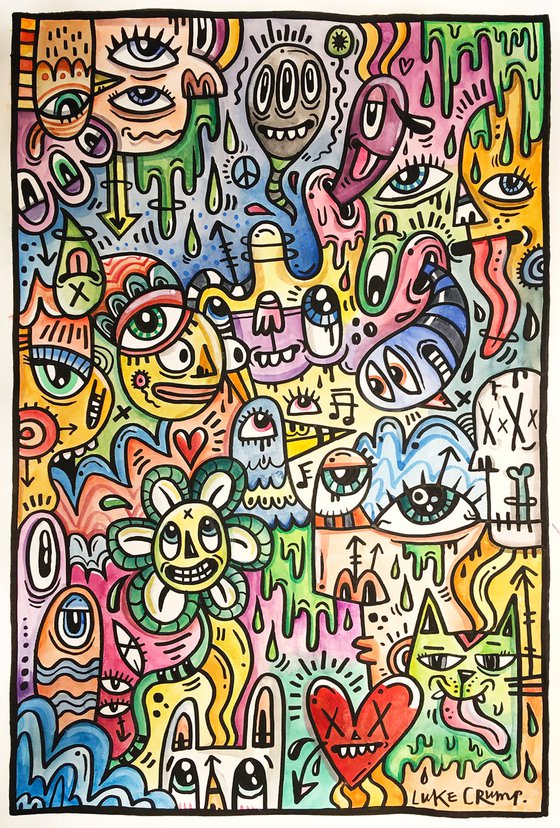 Untitled Colour Doodle 4. FREE U.K Shipping