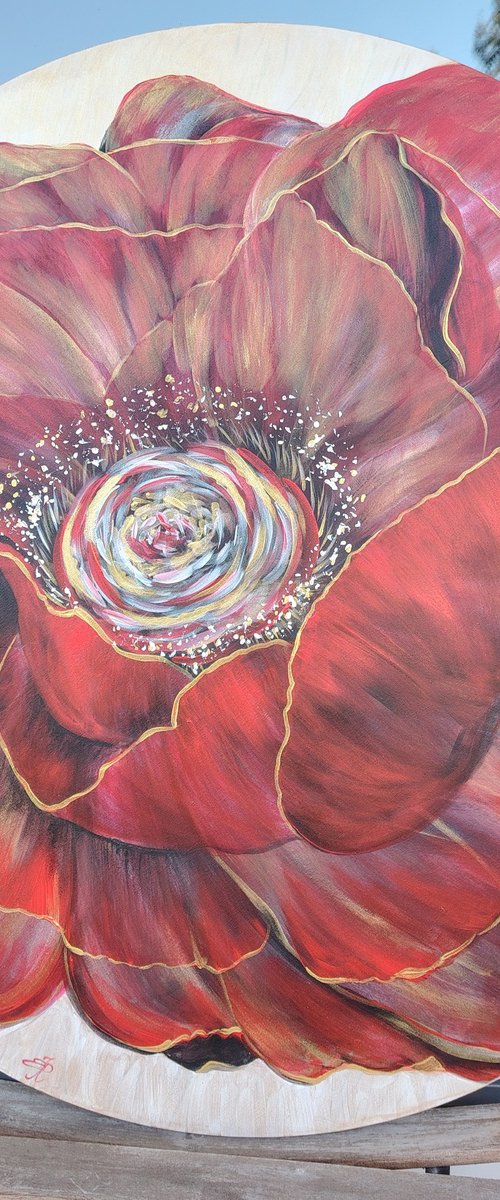 The Red Flower. Original. by Elena Pertceva