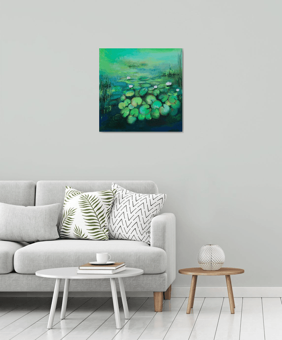 Water Lily Pond ! Comtemporary Abstract Art