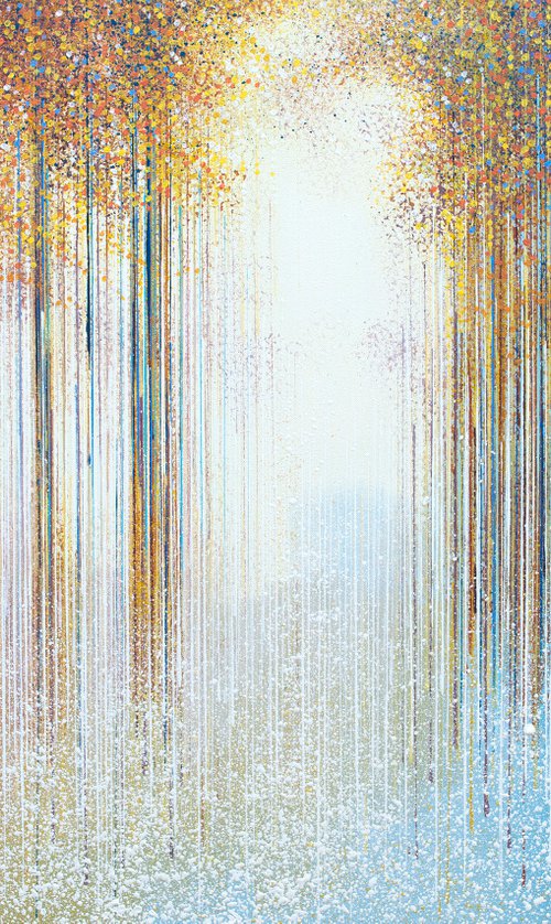 Mist Rising In Autumn Forest by Marc Todd