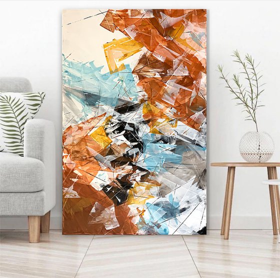 Orange, blue abstraction.
