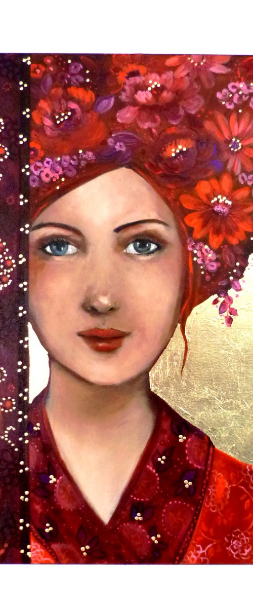 Purple travel 50 x 61 by Loetitia Pillault