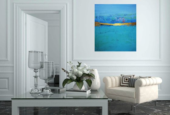 Abstract blue seascape "Peaceful moments3"
