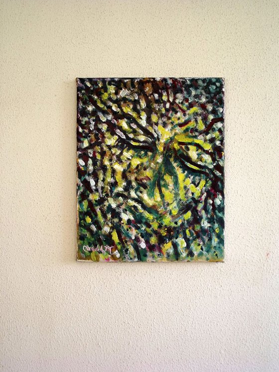 FOLIAR SLEEPING BEAUTY - (Foliar Portray) - Illusionary figure-Extracting shapes and forms from Lebanese nature - Scale 40x50 cm