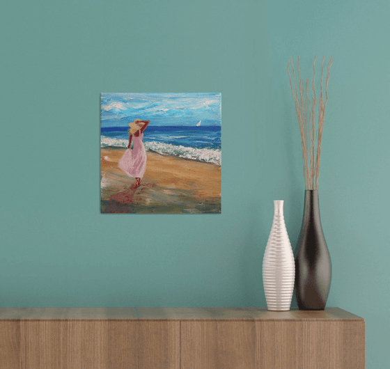 ON THE BEACH... /  ORIGINAL PAINTING