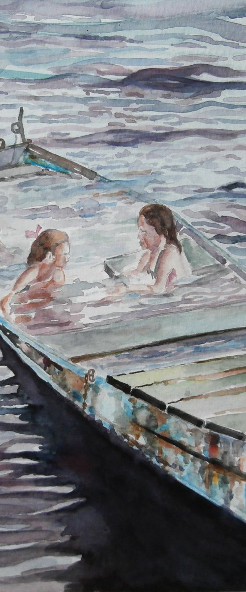 CONVERSATION / 23 x 28 cm by Zoran Mihajlović Muza