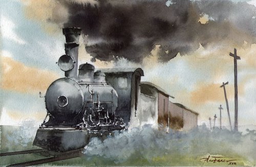 Steam locomotive by Milan Pluzarev