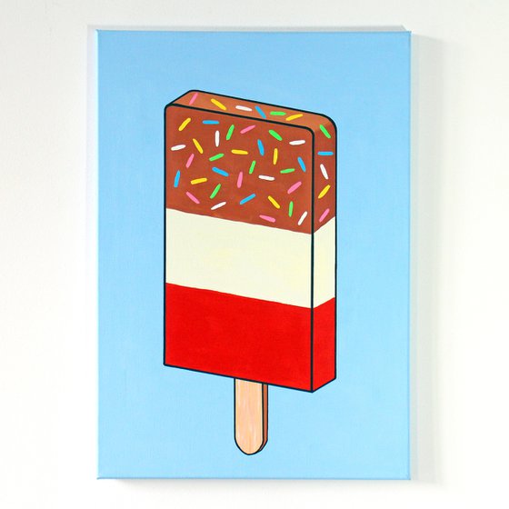 Fab Ice Lolly Pop Art Painting On A2 Canvas