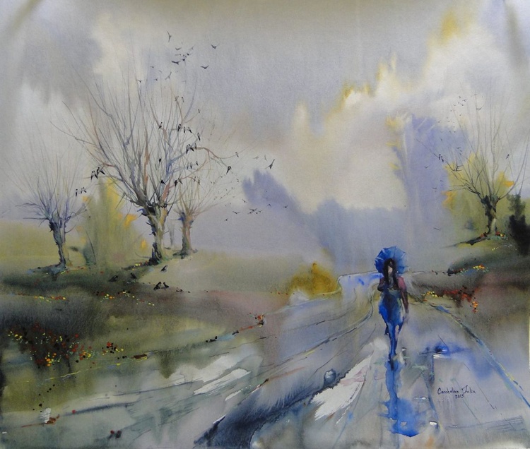 Lady In Blue Watercolour By Iulia Carchelan Artfinder Artist iulia carchelan's profile on artfinder. lady in blue