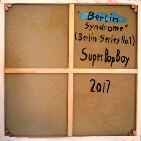 Pop art painting "Berlin Syndrome" /  Berlin, New York, andy warhol, roy lichtenstein, pop art canvas, office wall art, loft art decor